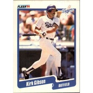 1990 Kirk Gibson Fleer Baseball Card #393